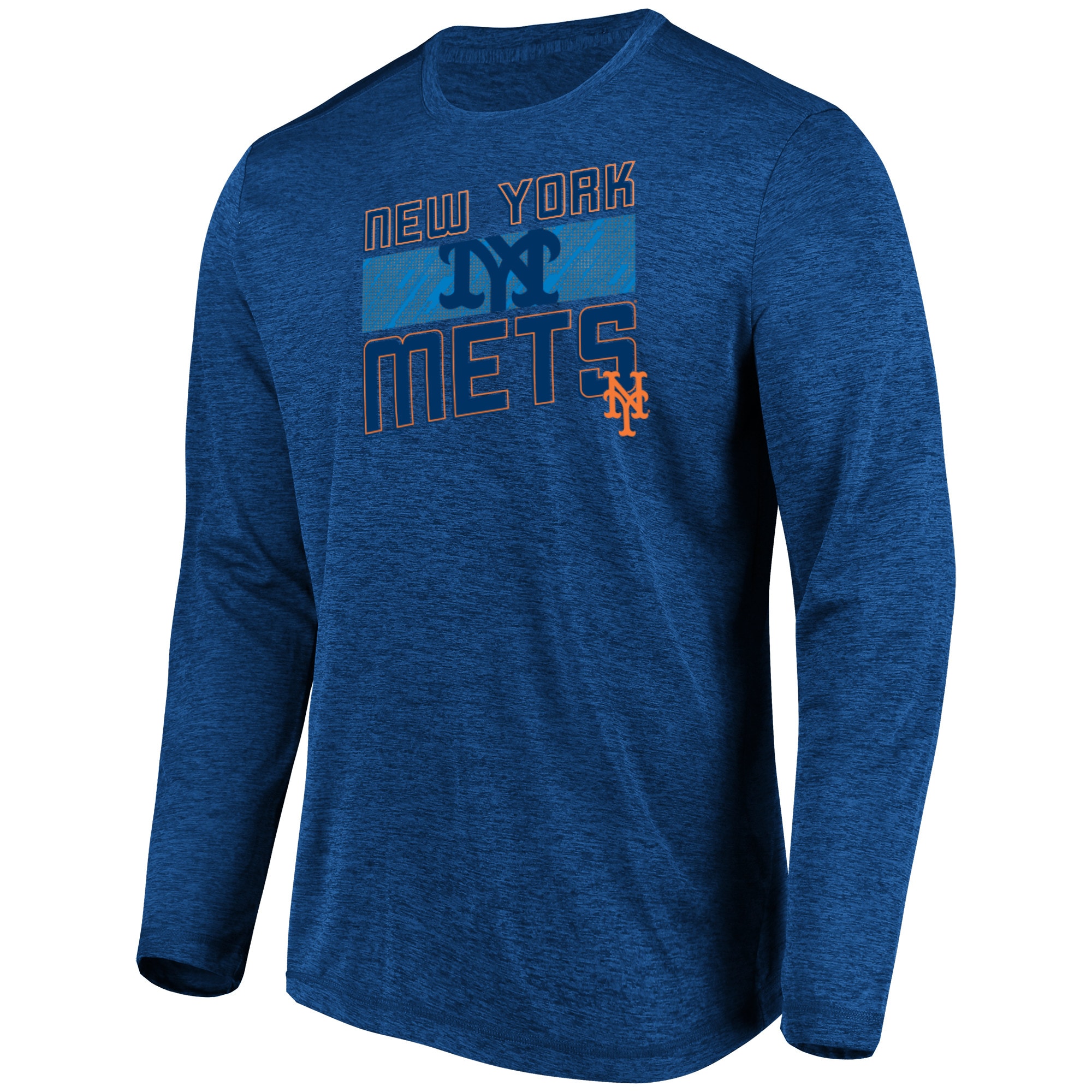 Men's Majestic Heathered Royal New York Mets Big \u0026 Tall Long Sleeve Team T-Shirt